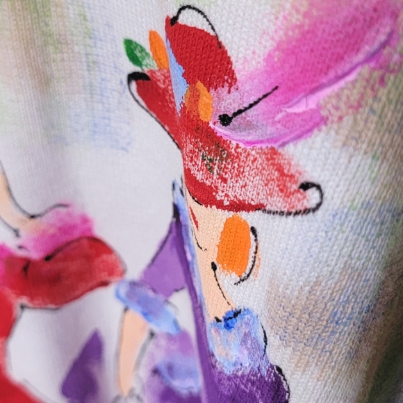 Lisa & Me Handpainted Sweater Size 3X.  #204 - Picture 2 of 7